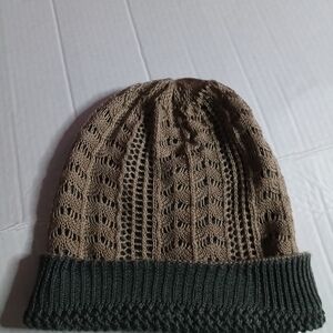 Brown and Black Knit Beanie